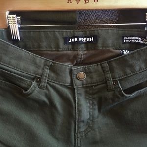 Joe Fresh Skinny Green Jeans